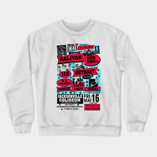 1997 Hip Hop Concert Poster Crewneck Sweatshirt by Scum & Villainy